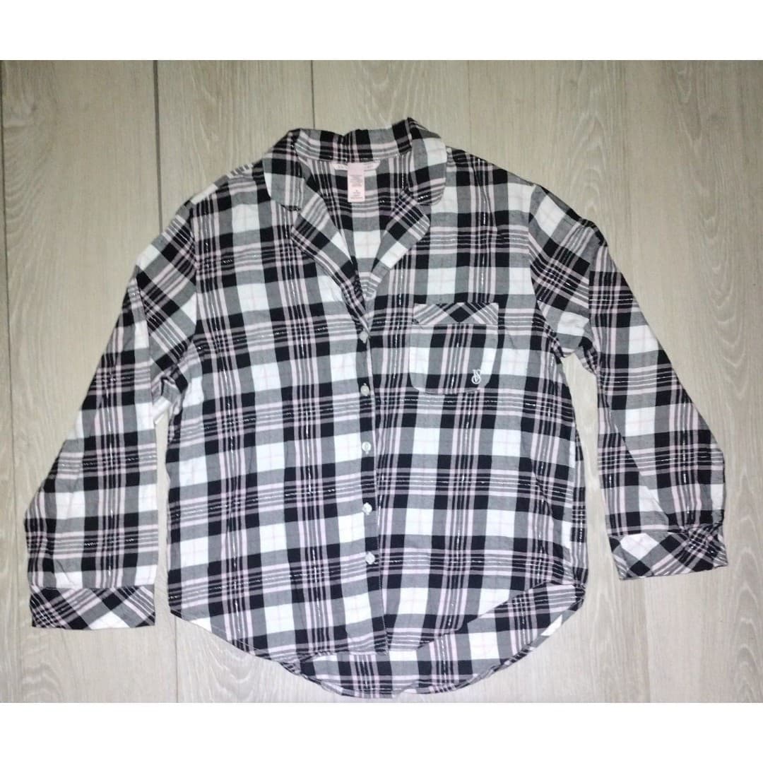 Victoria Secret Flannel Top - Size MED. - Image 1