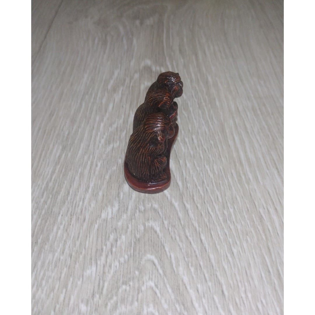 Vintage - 3 Wise Monkeys - Hear, Speak, and See No Evil - (Possible Paperweight) - Thumbnail 7