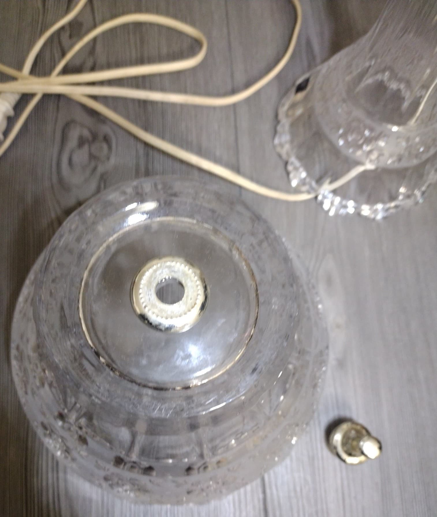 Vintage West Germany 24% Lead Crystal Lamp – Crystal Clear Cut Glass - Thumbnail 6