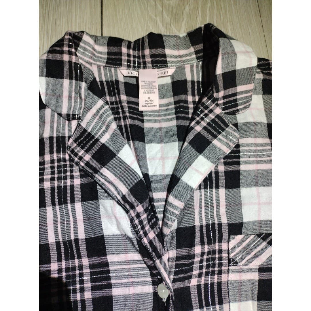 Victoria Secret Flannel Top - Size MED. - Thumbnail 2