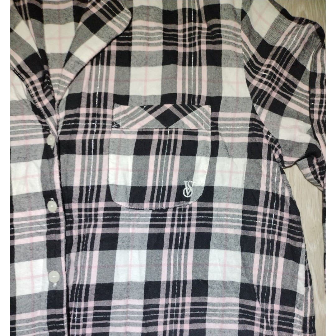 Victoria Secret Flannel Top - Size MED. - Thumbnail 3