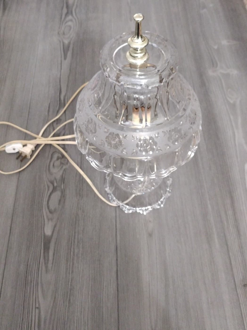 Vintage West Germany 24% Lead Crystal Lamp – Crystal Clear Cut Glass - Thumbnail 2