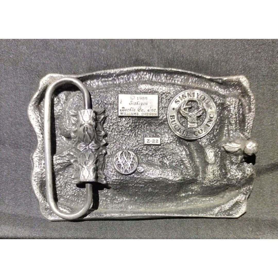 VINTAGE 1985 CANADA WILD AND WONDERFUL Western BELT BUCKLE BY SISKIYOU Z-22 - Thumbnail 3