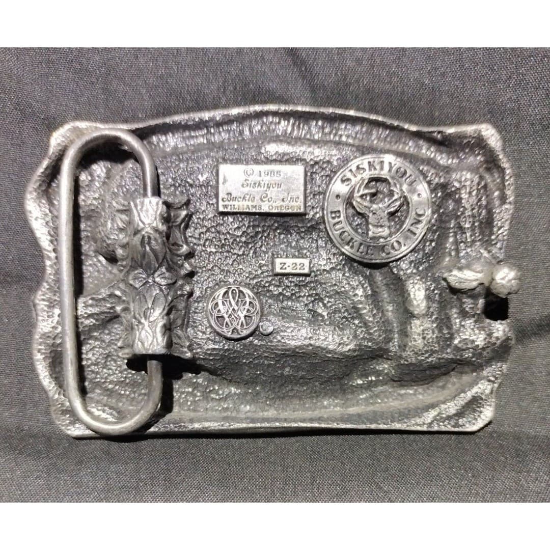 VINTAGE 1985 CANADA WILD AND WONDERFUL Western BELT BUCKLE BY SISKIYOU Z-22 - Thumbnail 2