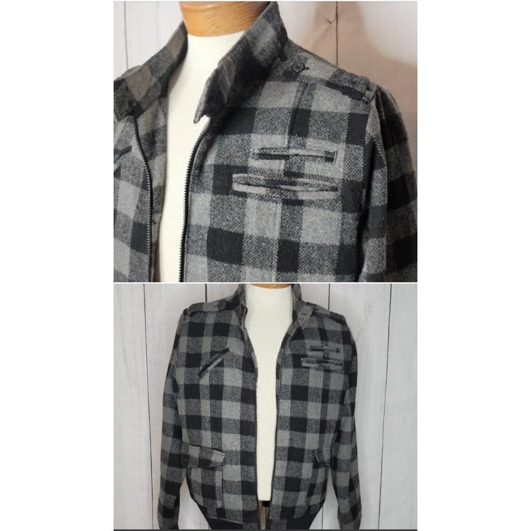 Buffalo Plaid Bommer Jacket - Grind - by CoffeeShop - Thumbnail 2