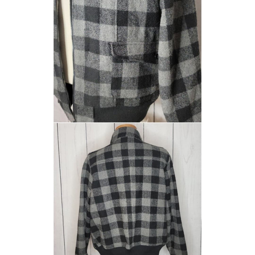 Buffalo Plaid Bommer Jacket - Grind - by CoffeeShop - Thumbnail 3