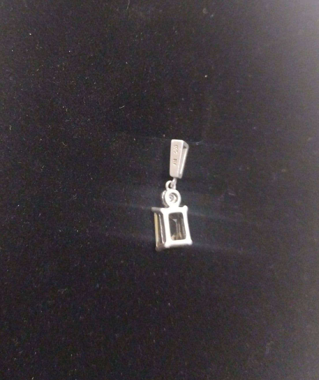 Vintage '925 NV' Beautiful Citrine Quartz Pendant - Thumbnail 6