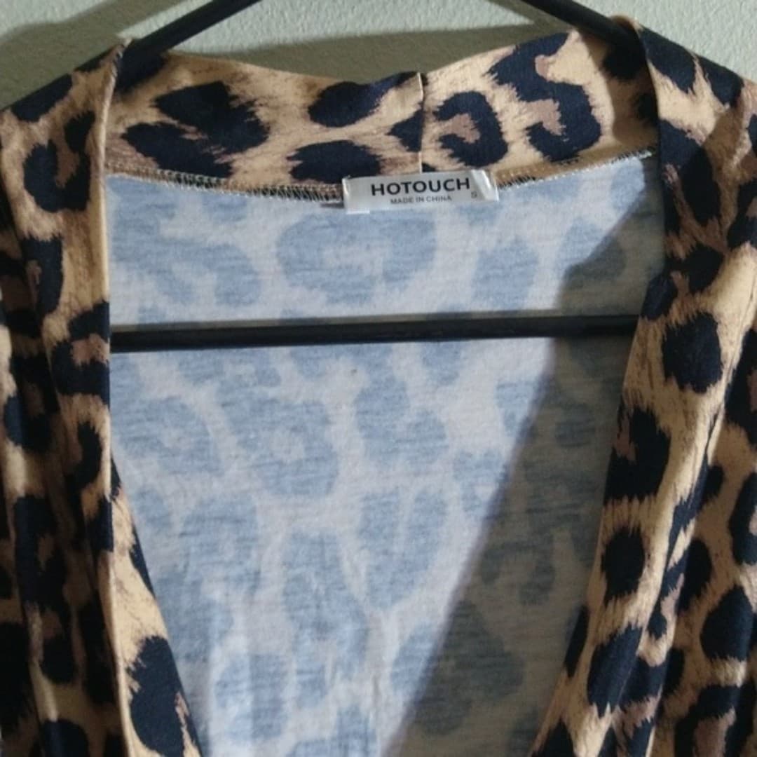 HOT TOUCH LEOPARD PRINT ROBE - - Thumbnail 2