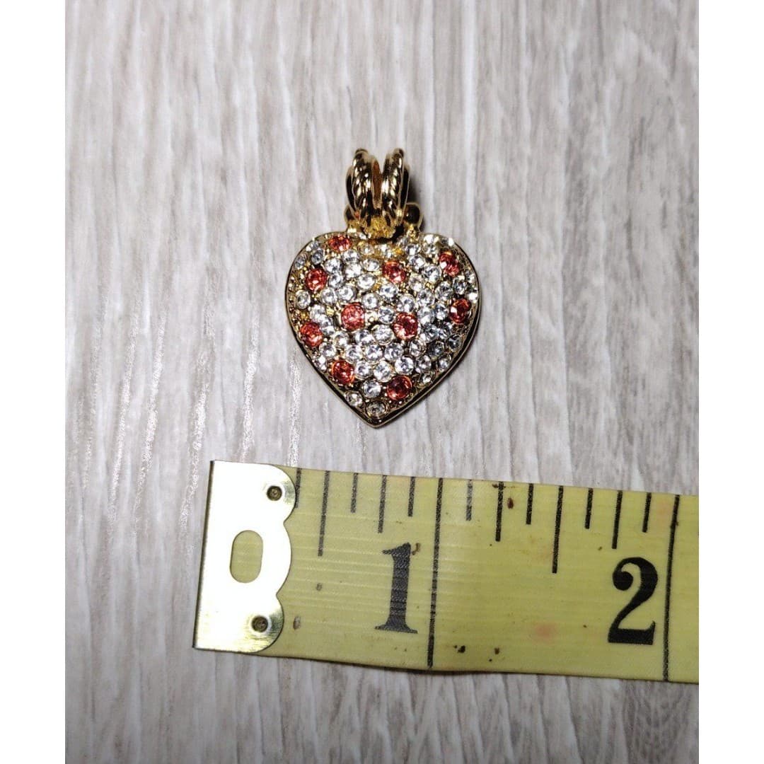 JBK - Jackie Kennedy Heart Rhinestone Pendant - Thumbnail 5