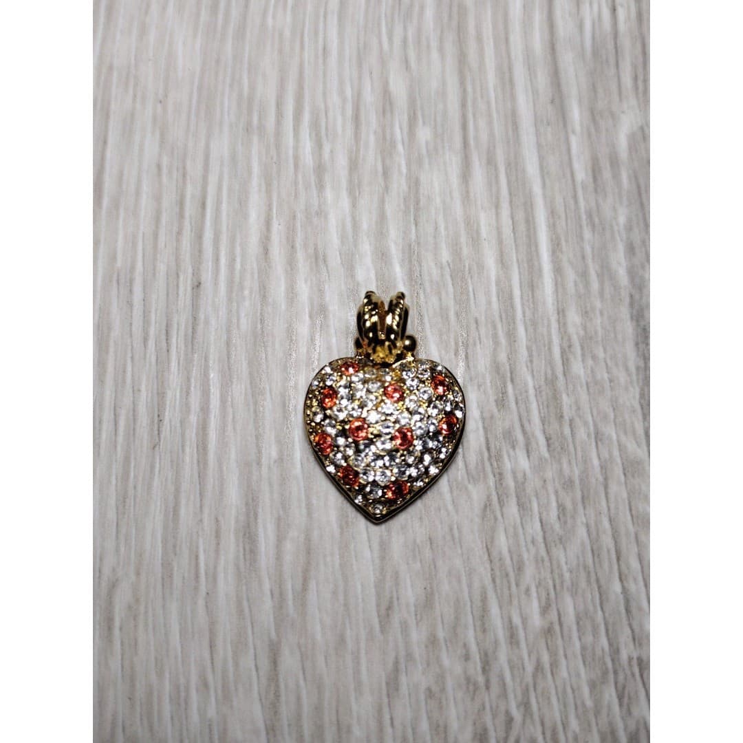 JBK - Jackie Kennedy Heart Rhinestone Pendant - Thumbnail 2