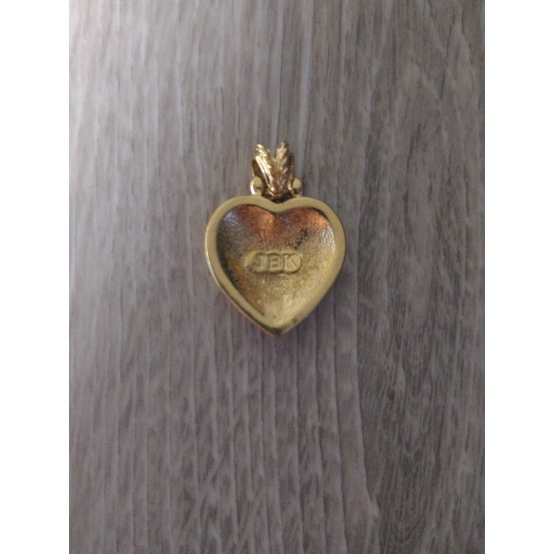 JBK - Jackie Kennedy Heart Rhinestone Pendant - Thumbnail 3