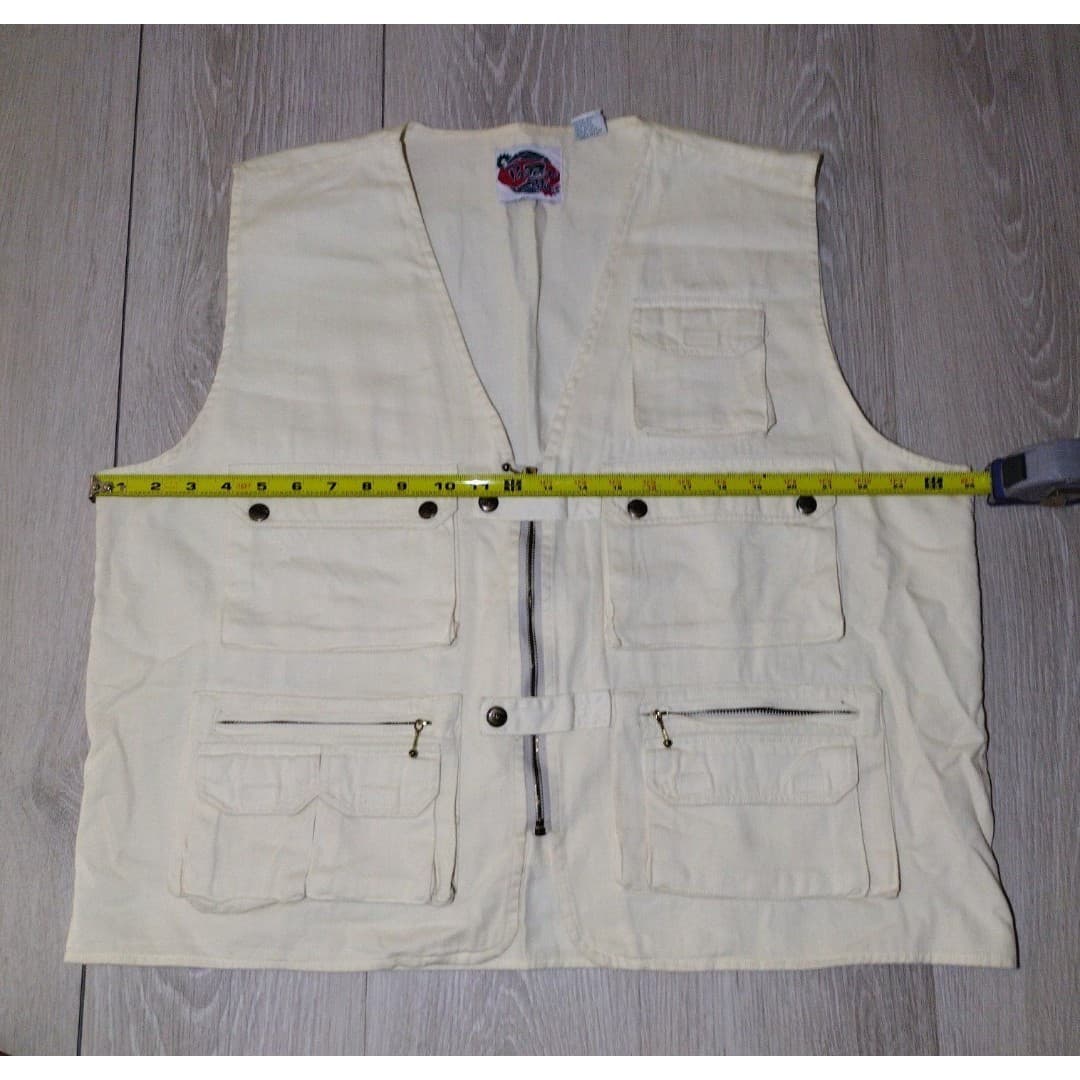 Vintage Tactical Vest in Beige - Protest Blues - Size XL - Thumbnail 5