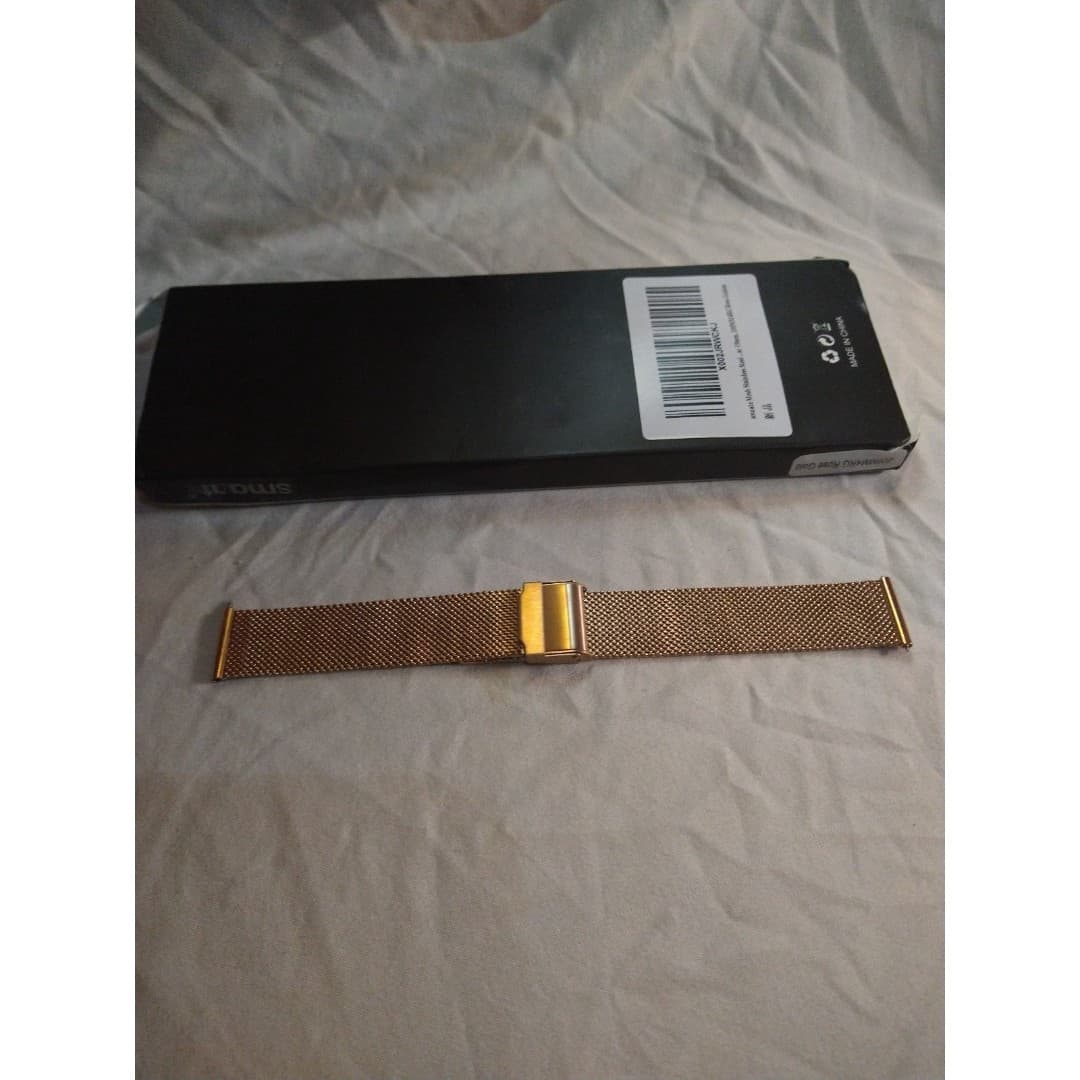 19mm Rose Gold Mesh Watch Band - Image 1