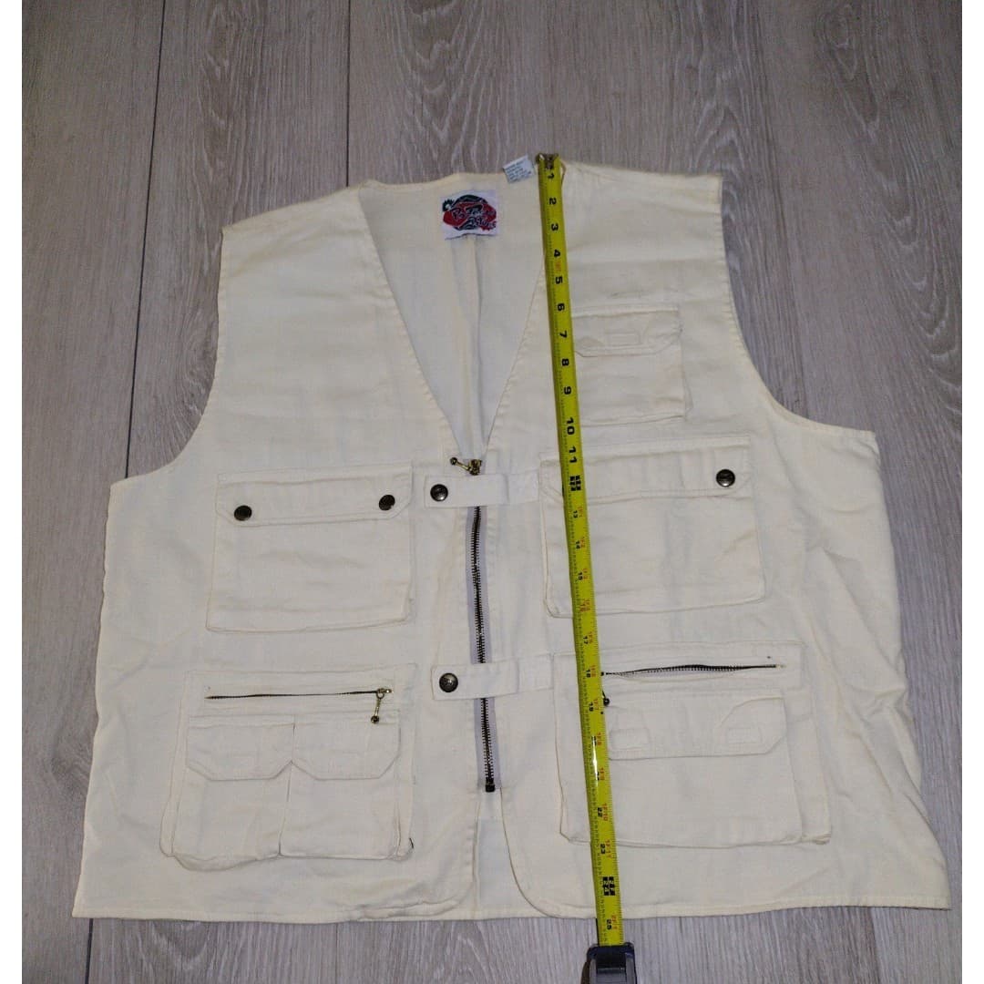 Vintage Tactical Vest in Beige - Protest Blues - Size XL - Thumbnail 6