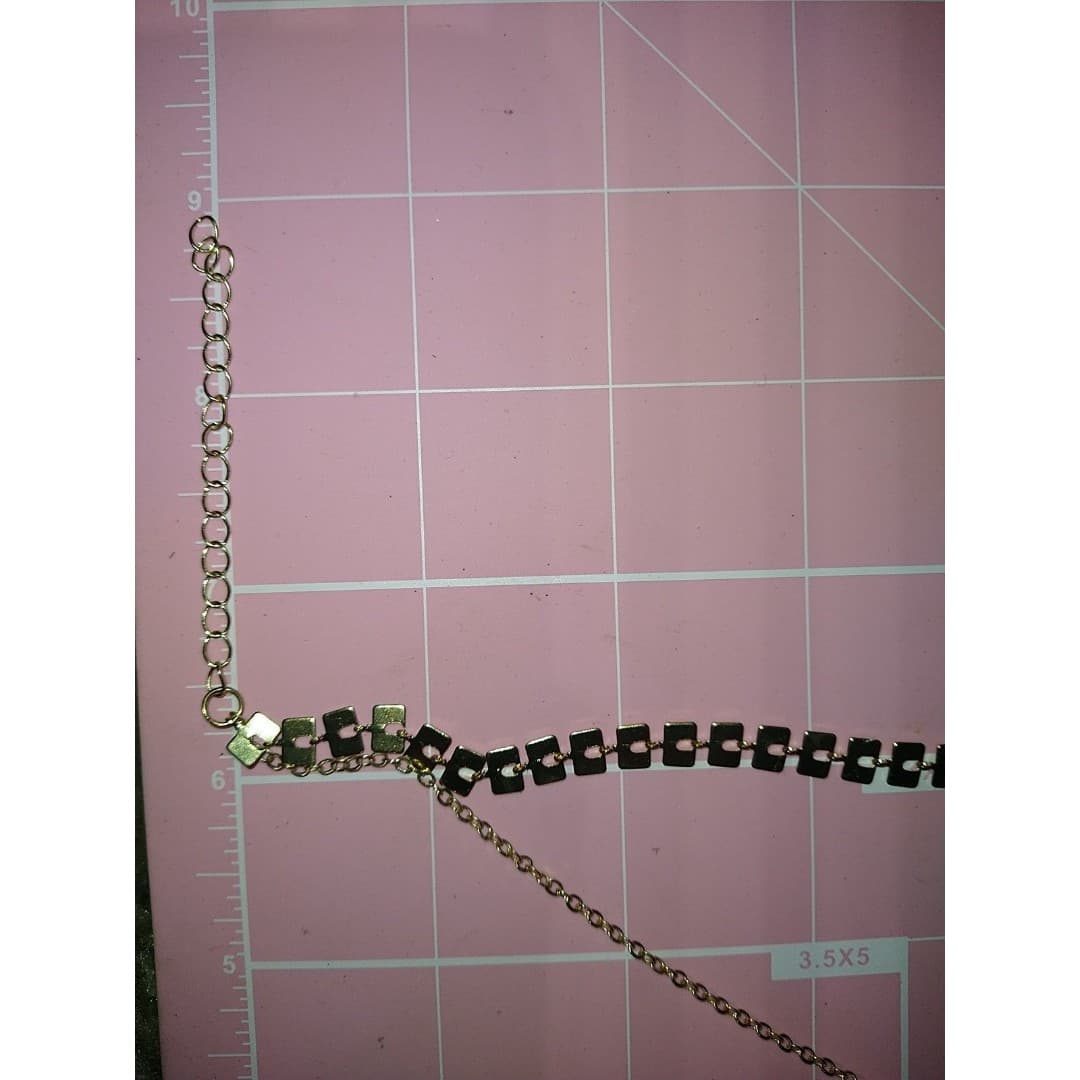 2 Goldtone Stacked Choker Necklaces - Thumbnail 5