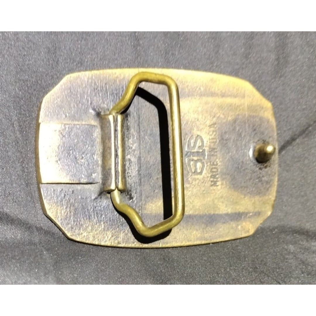 Semi Trucker Box Truck Delivery Driver - Solid Brass BTS Vintage Belt Buckle - Thumbnail 4