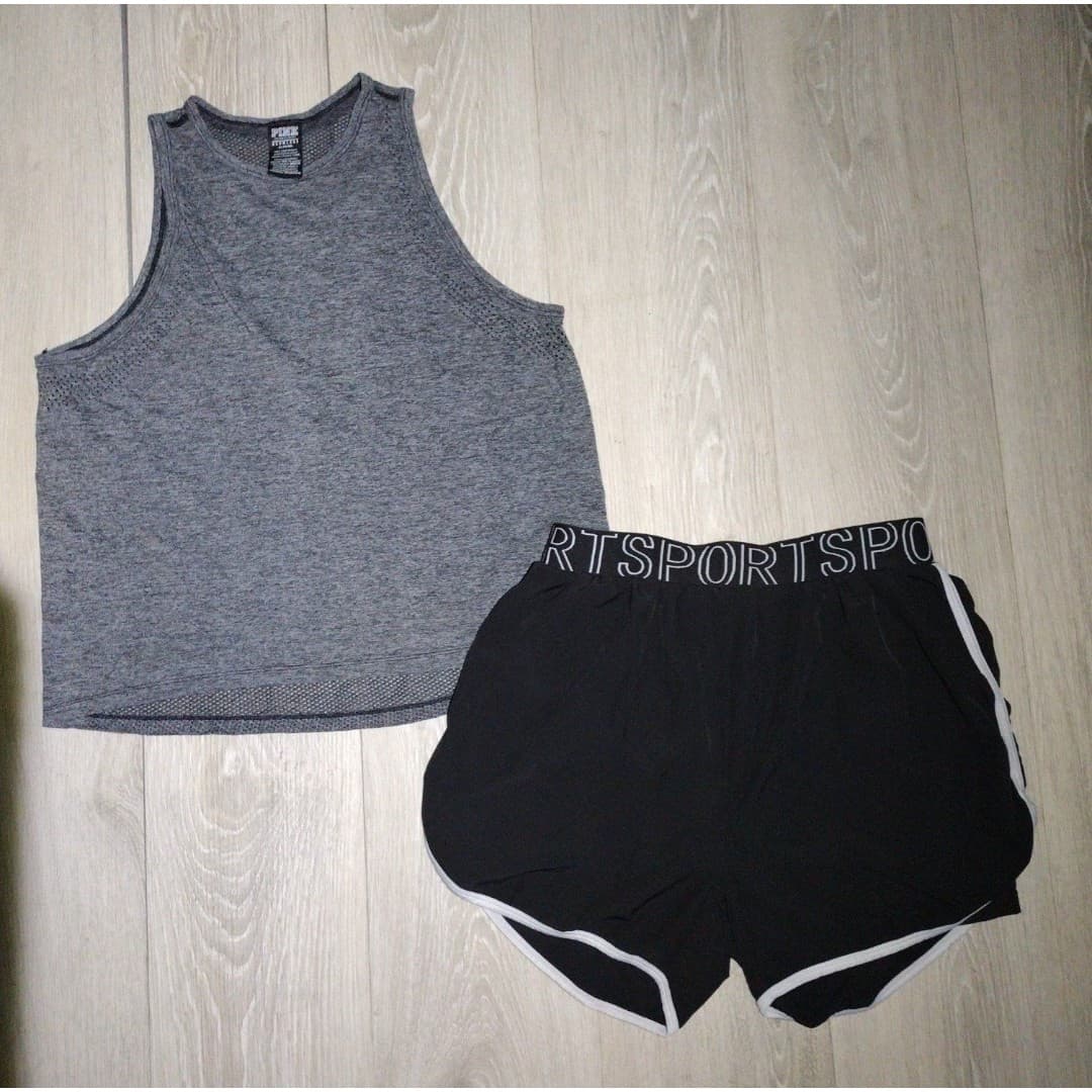 ActiveWear Bundle - PINK Seamless(m) & SHEIN Sports Shorts(L) - Image 1