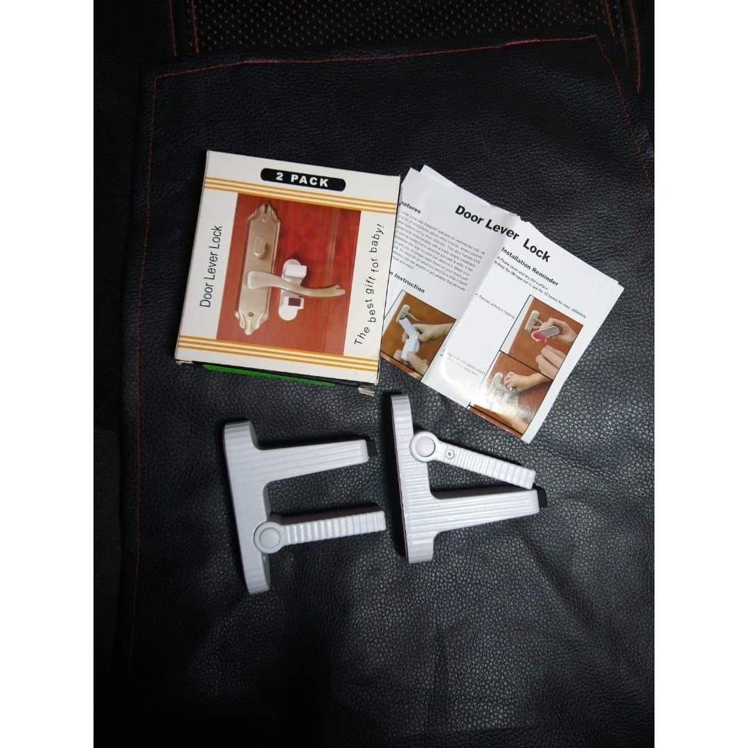 2 Pack Door Lever Lock-Child Proofing(nib) - Thumbnail 2