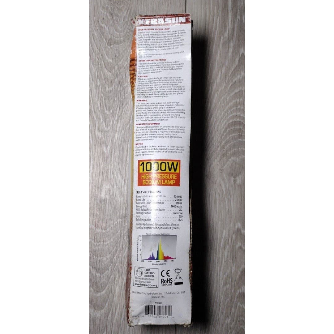 XTRASUN 1000W High Pressure Sodium Lamp(HPS) - Thumbnail 2
