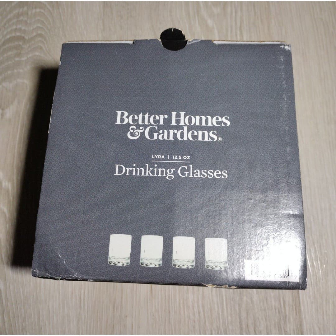 Set of 3 - 12.5oz Drinking Glasses - Dimpled Blown Glass Design - Better Homes&G - Thumbnail 4