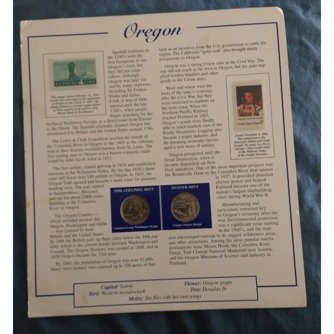 Oregon statehood quarters-minting limited to 10 wks, issued June 5th 2005. - Thumbnail 2
