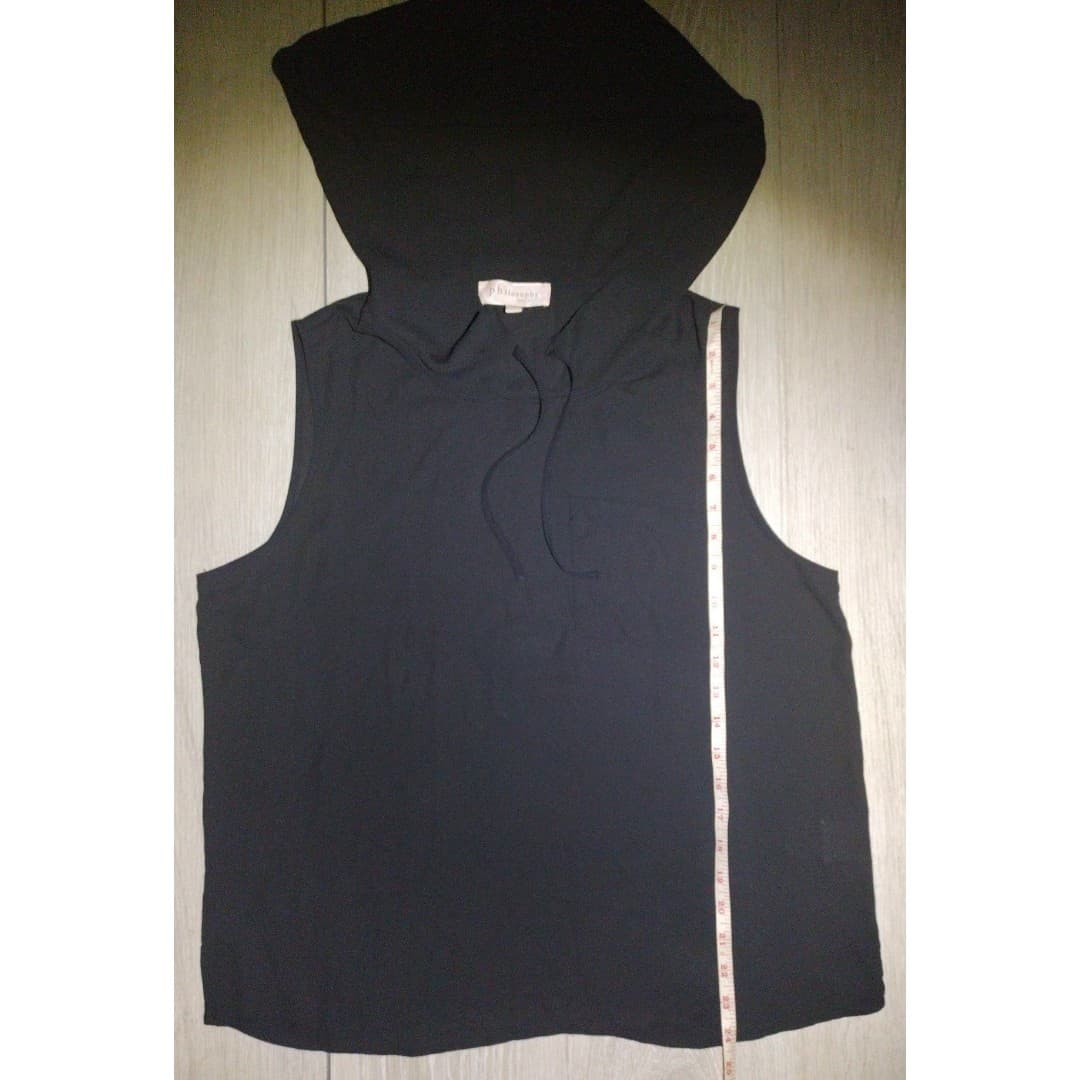 Philosophy-Hooded Large Tank Top- Black - Thumbnail 3