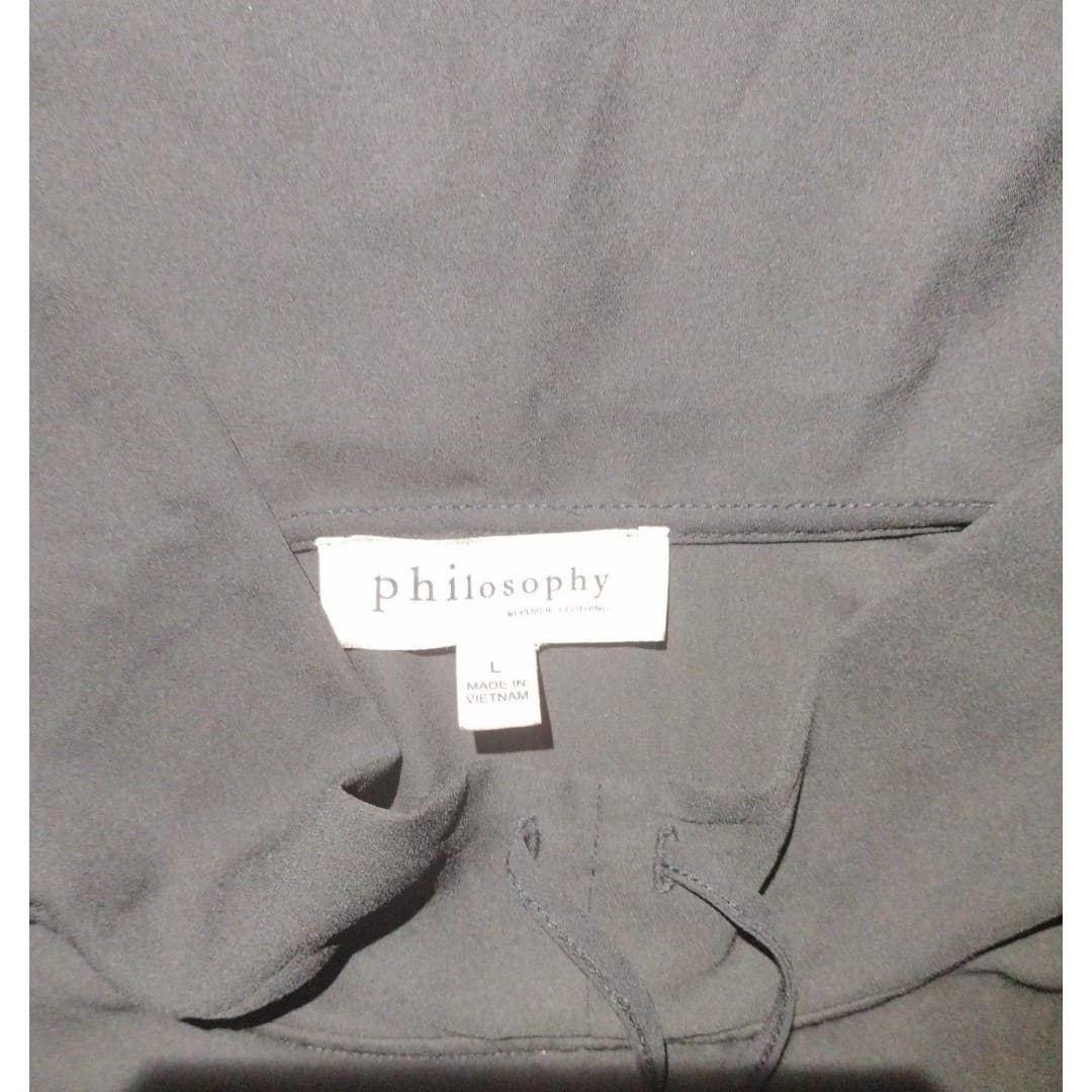 Philosophy-Hooded Large Tank Top- Black - Thumbnail 5