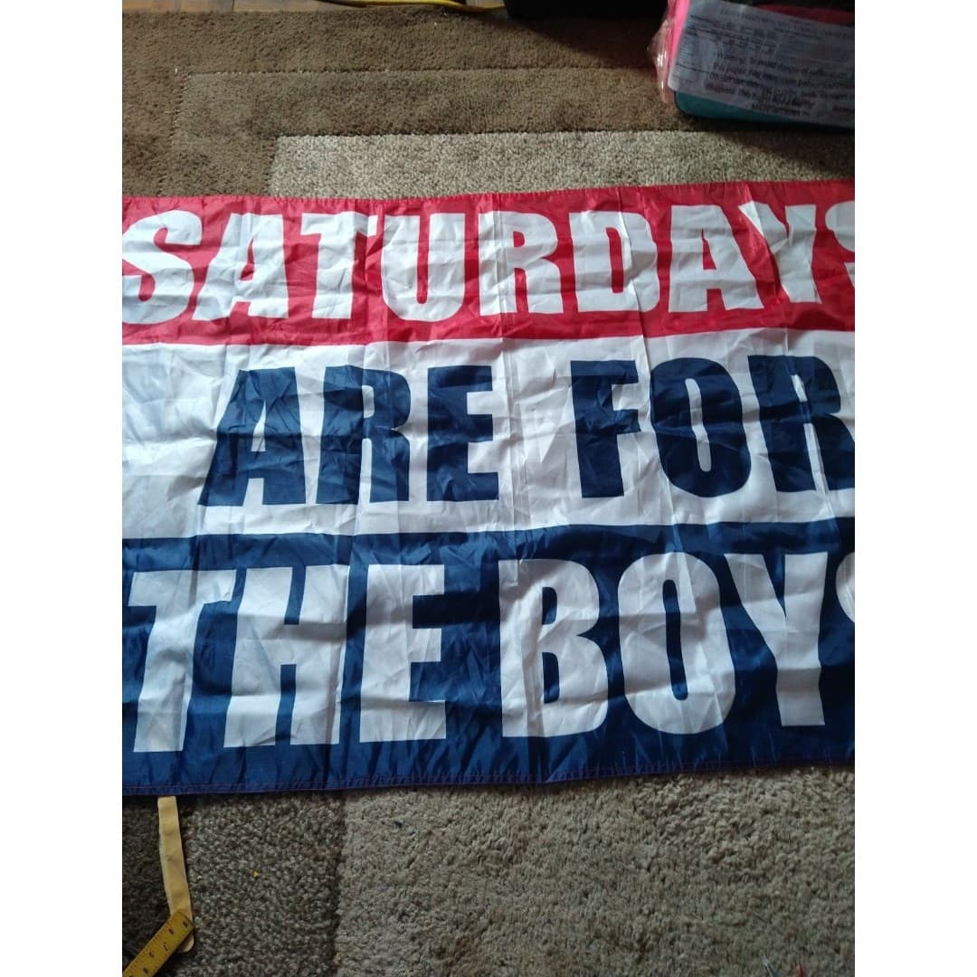 Saturdays are for the boys Flag/Tapestry/Banner - Image 1