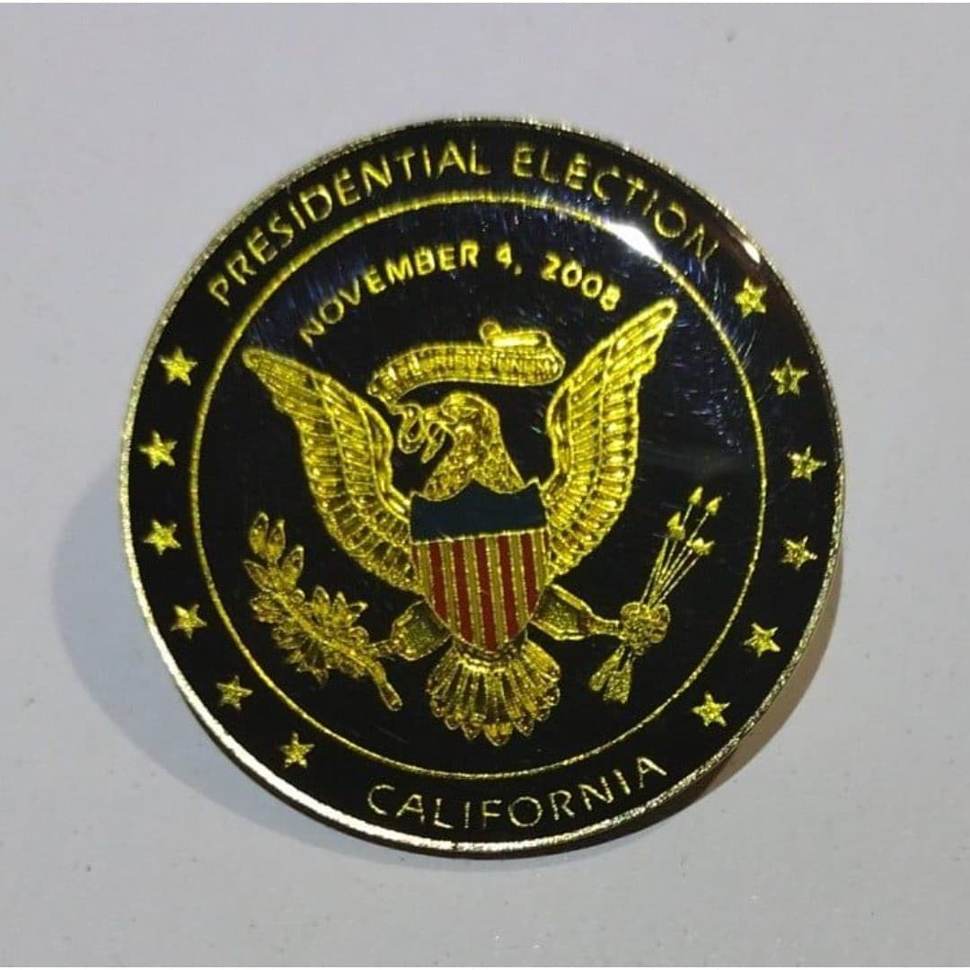 Presidential Election Pin - California - 2008 - Thumbnail 3
