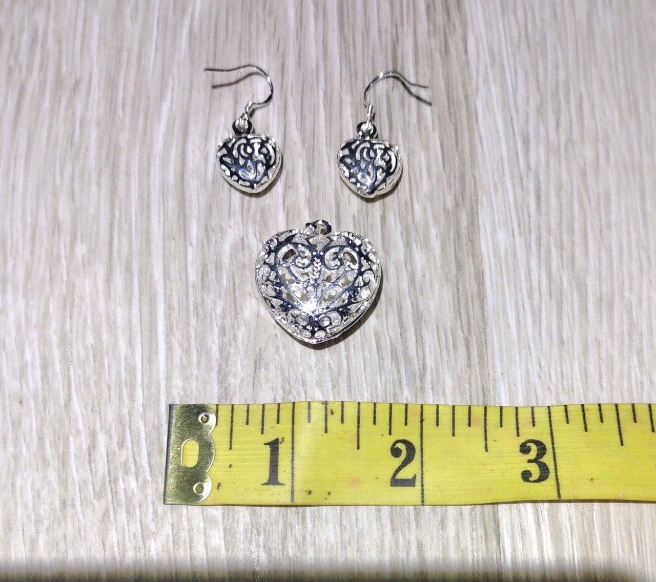 Earrings & Pendant Set - Silver - Thumbnail 3