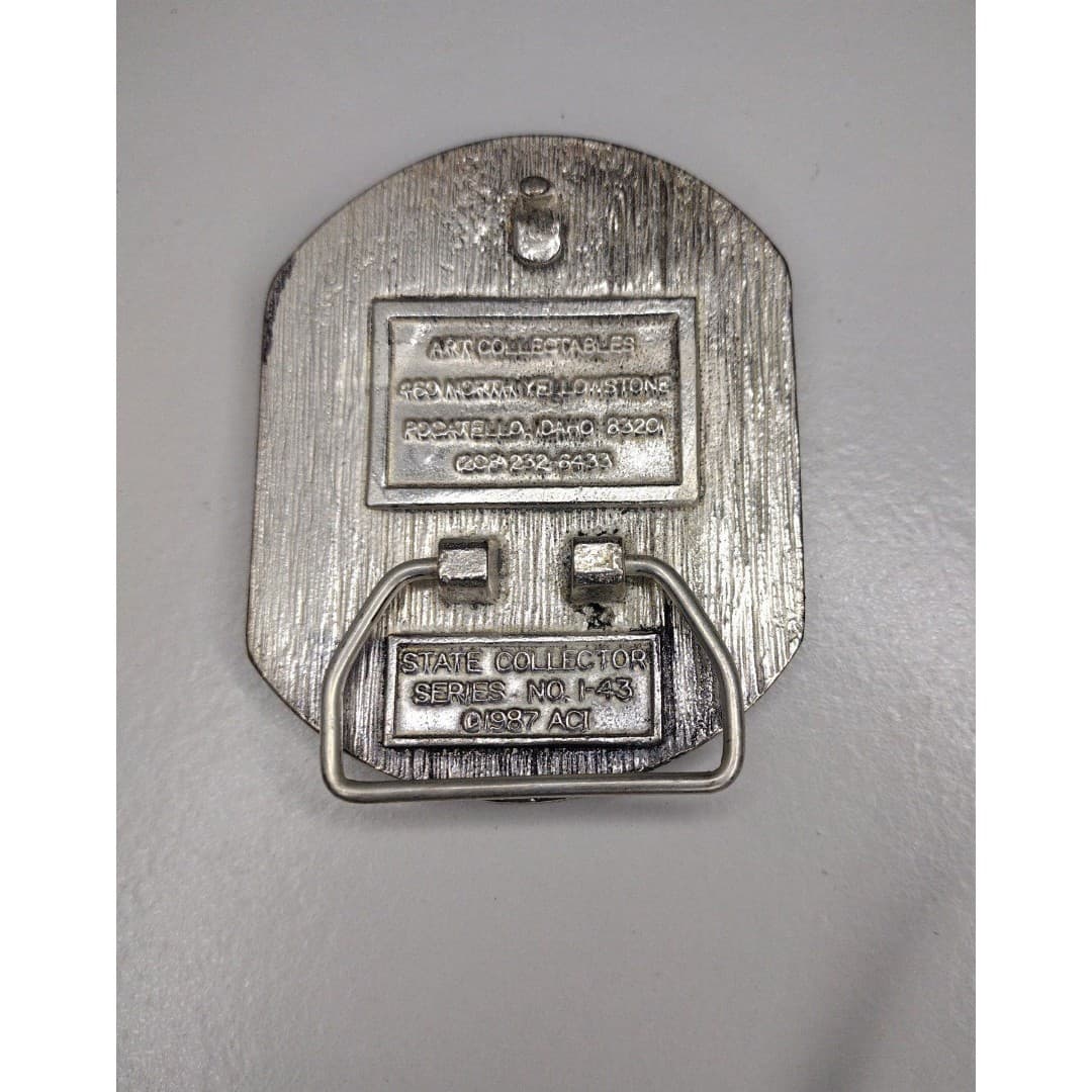 Weiser - Great Seal of The State of Idaho - Vintage Sterling Silver Plate Buckle - Thumbnail 6