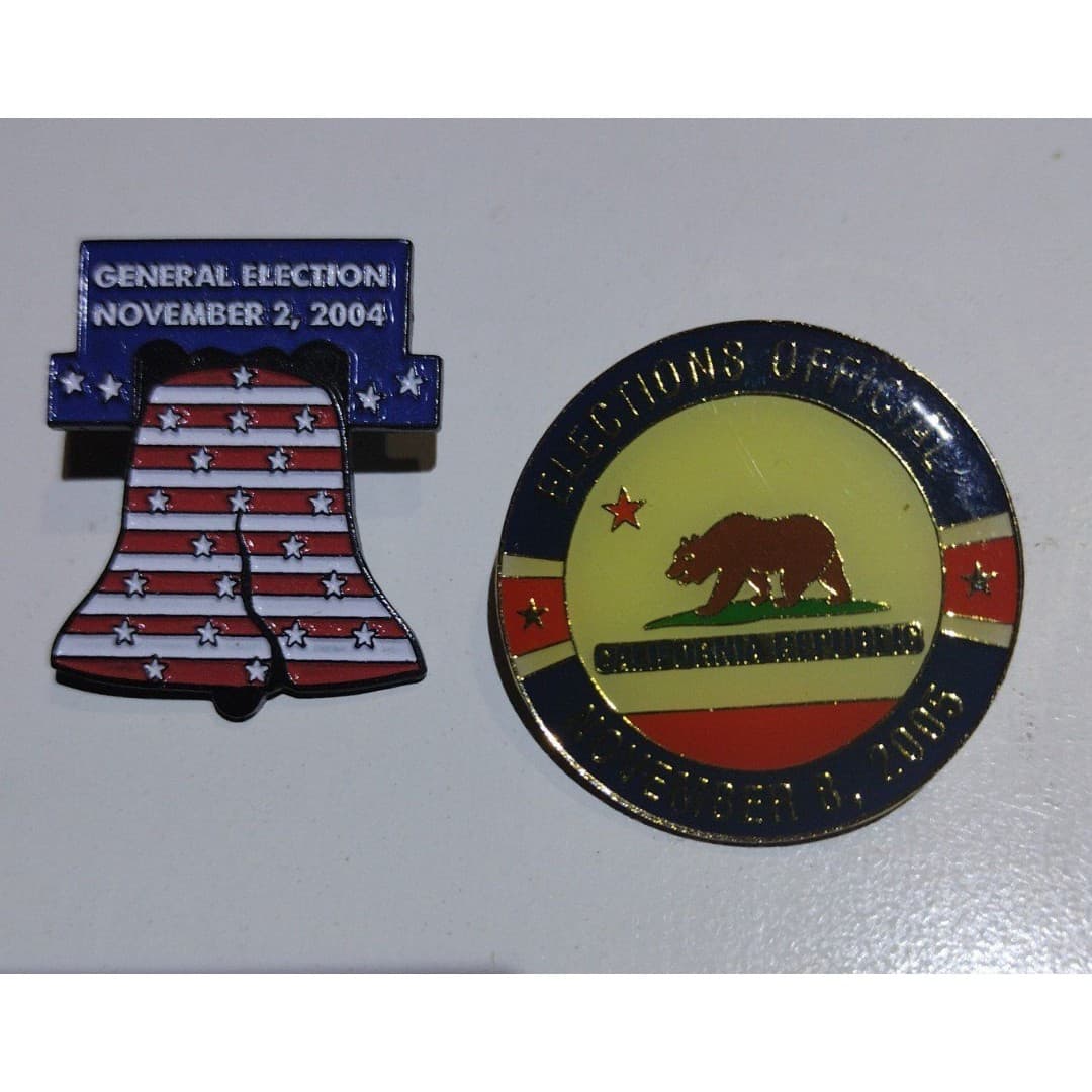 4 California Elections Lapel Pins - Thumbnail 2
