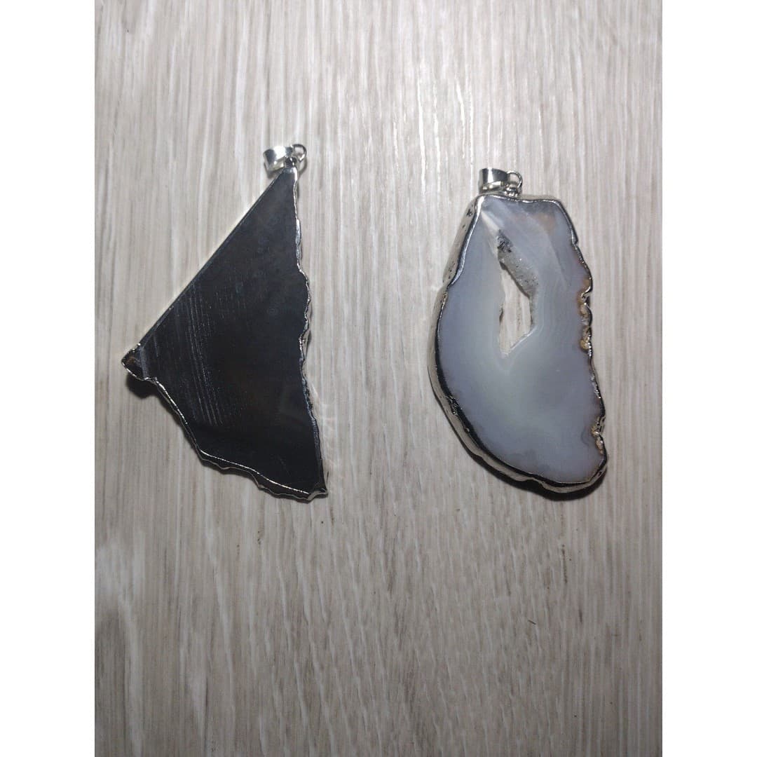 2 Semi Precious Stone Pendants - Image 1
