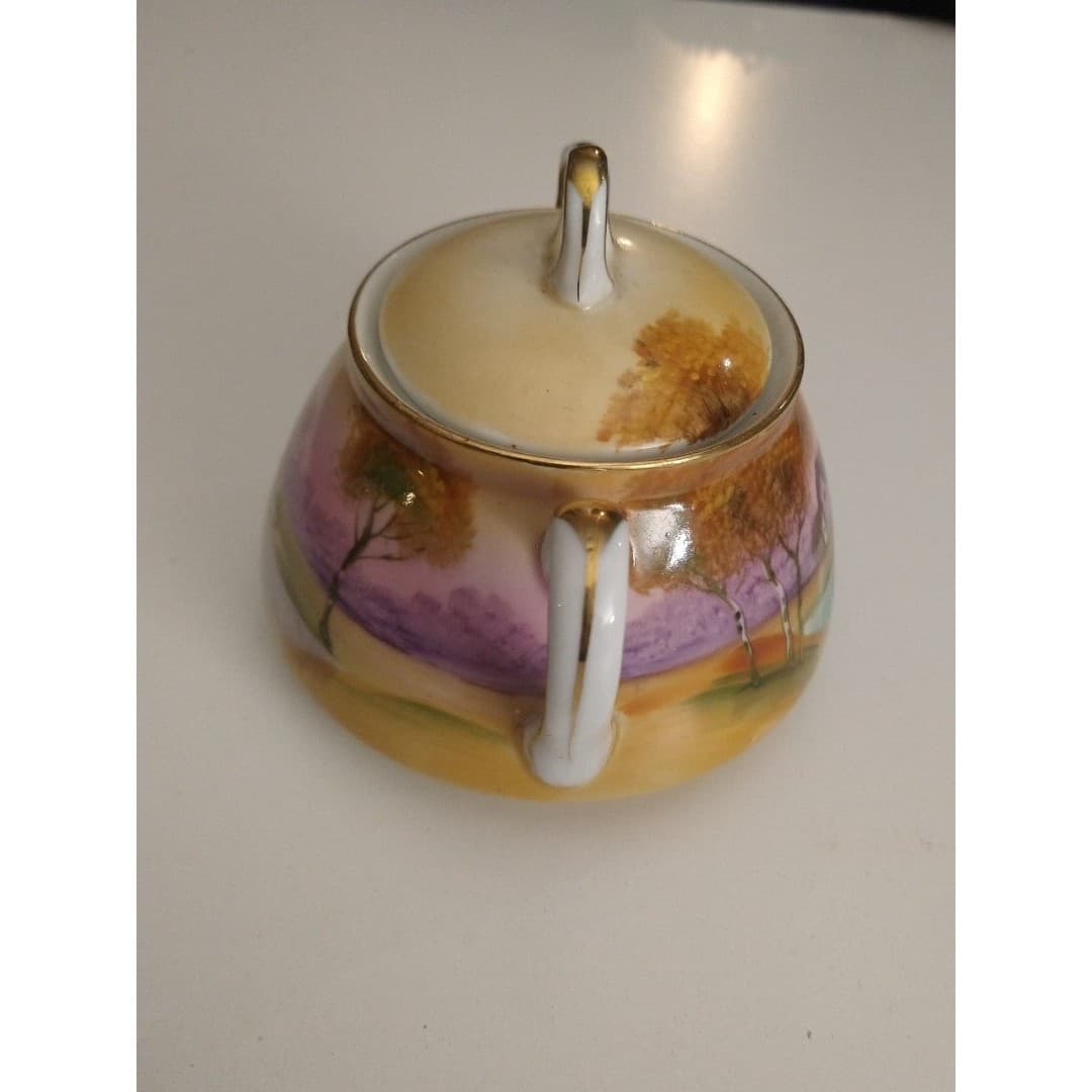 Vintage Hand painted Porcelain sugar dish - Thumbnail 2