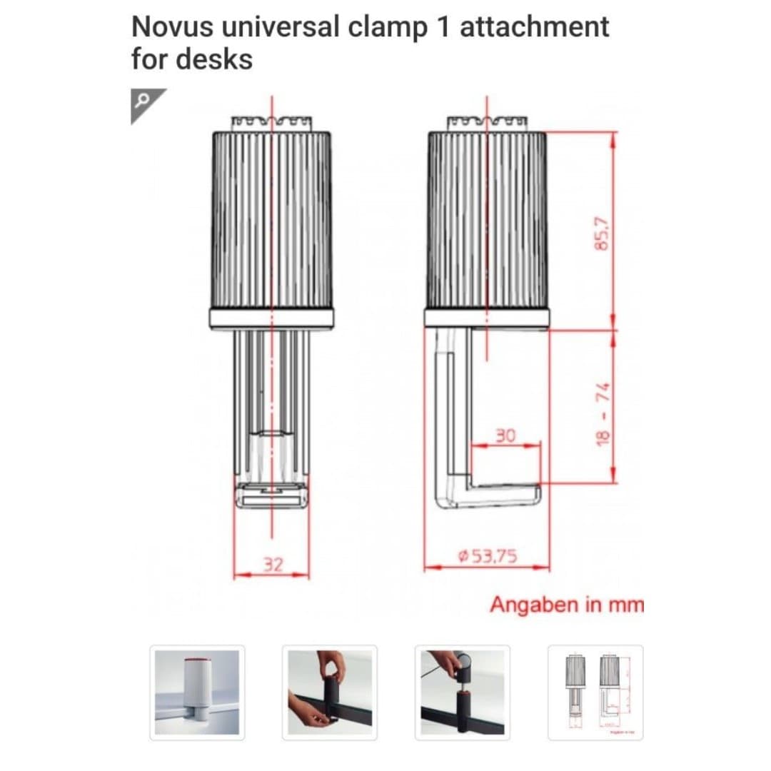 Novus Universal Desk Clamp - Thumbnail 8