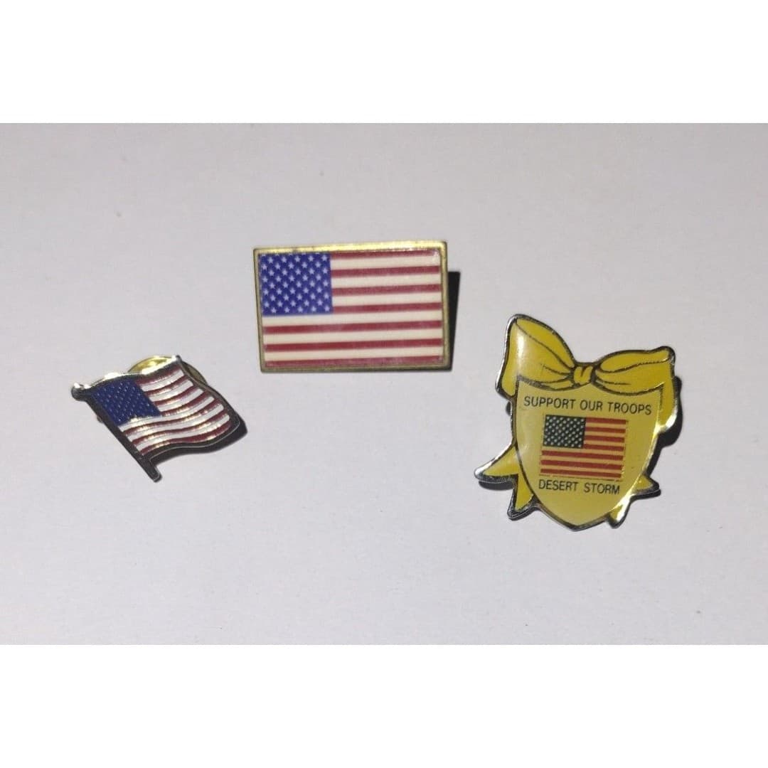 Vintage Lapel Pins(3) - Patriotic - Image 1