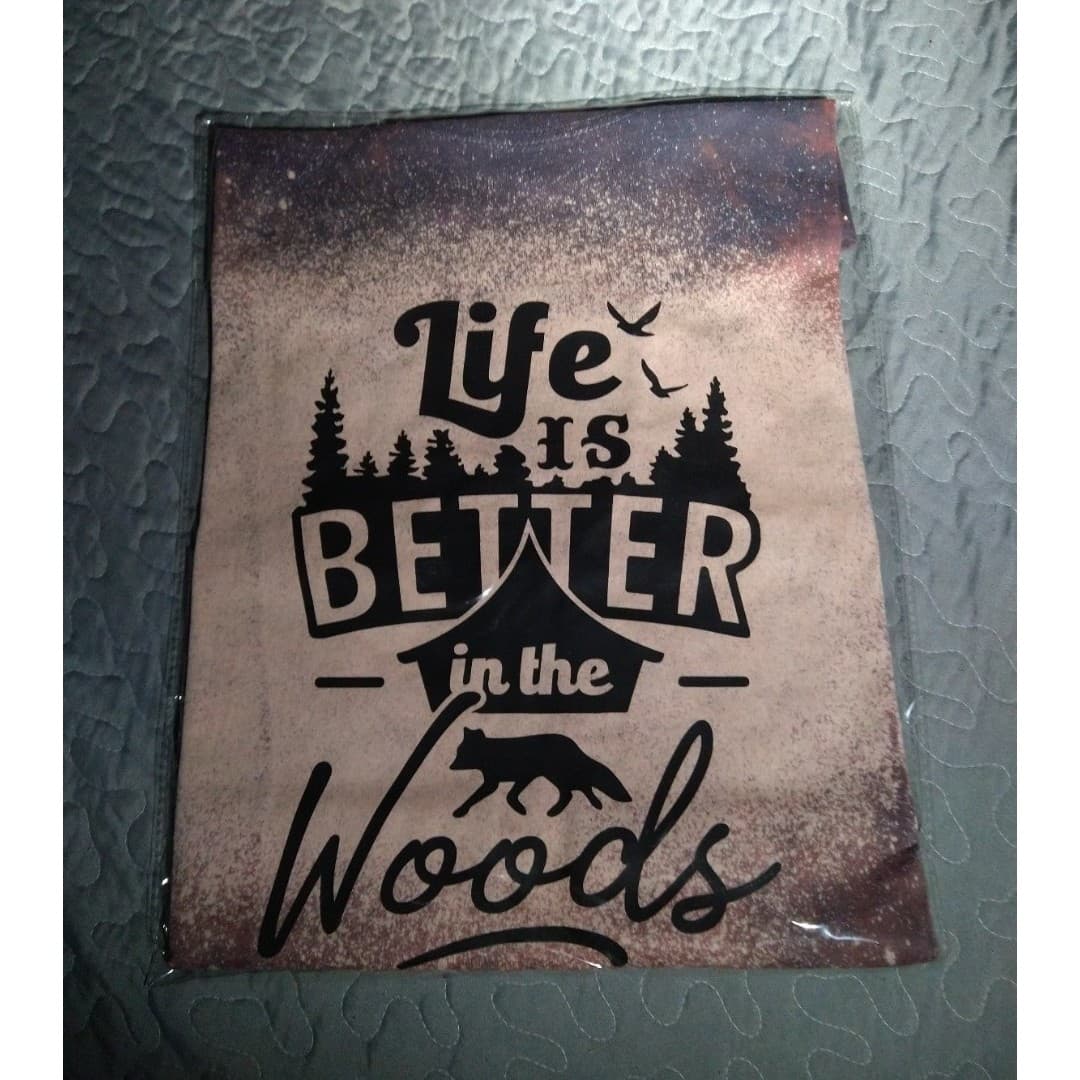 Custom Bleached Shirt W Vinyl Design - Image 1