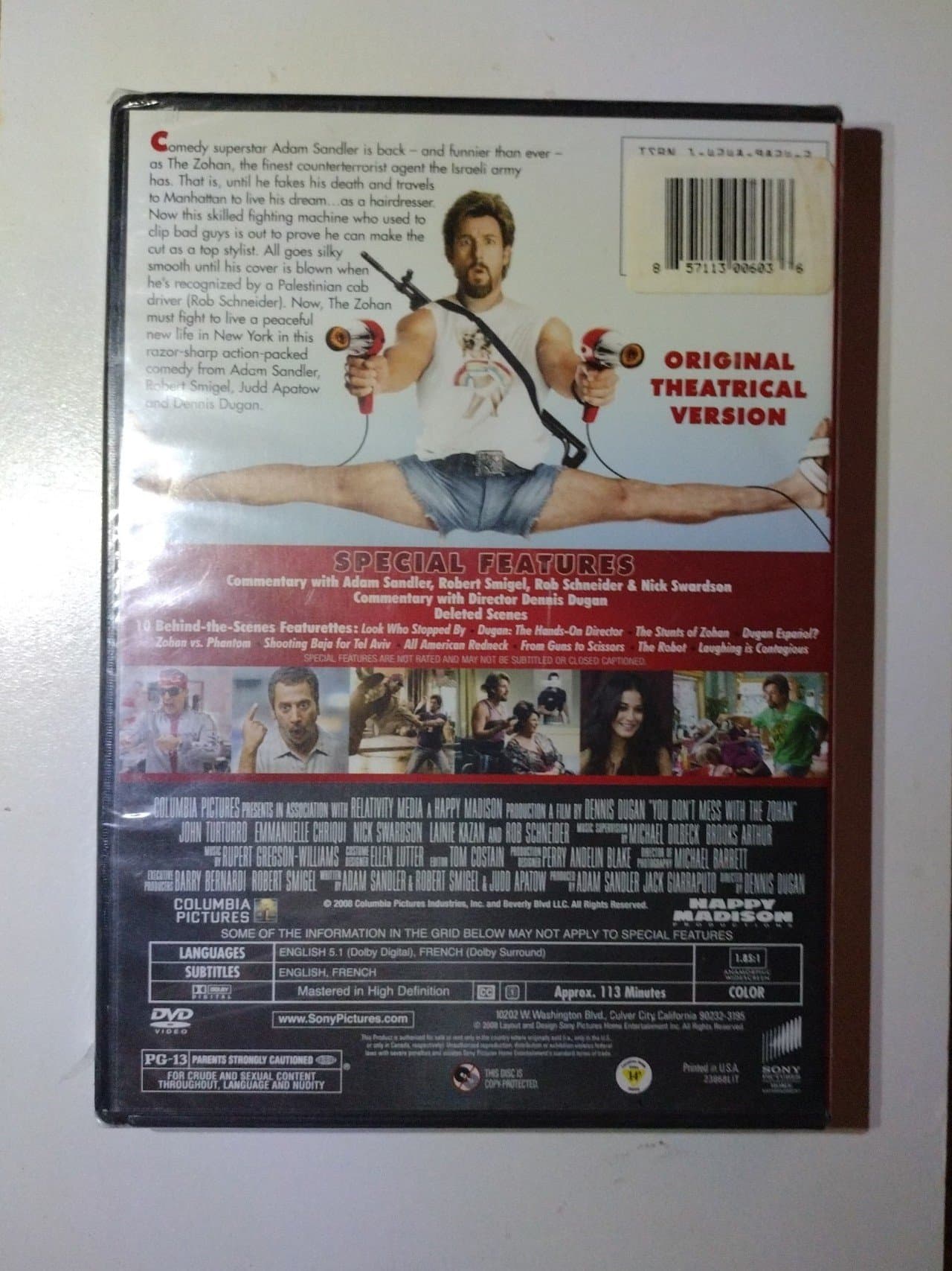 Adam Sandler Don't Mess With The Zohan - Sealed DVD - Thumbnail 2