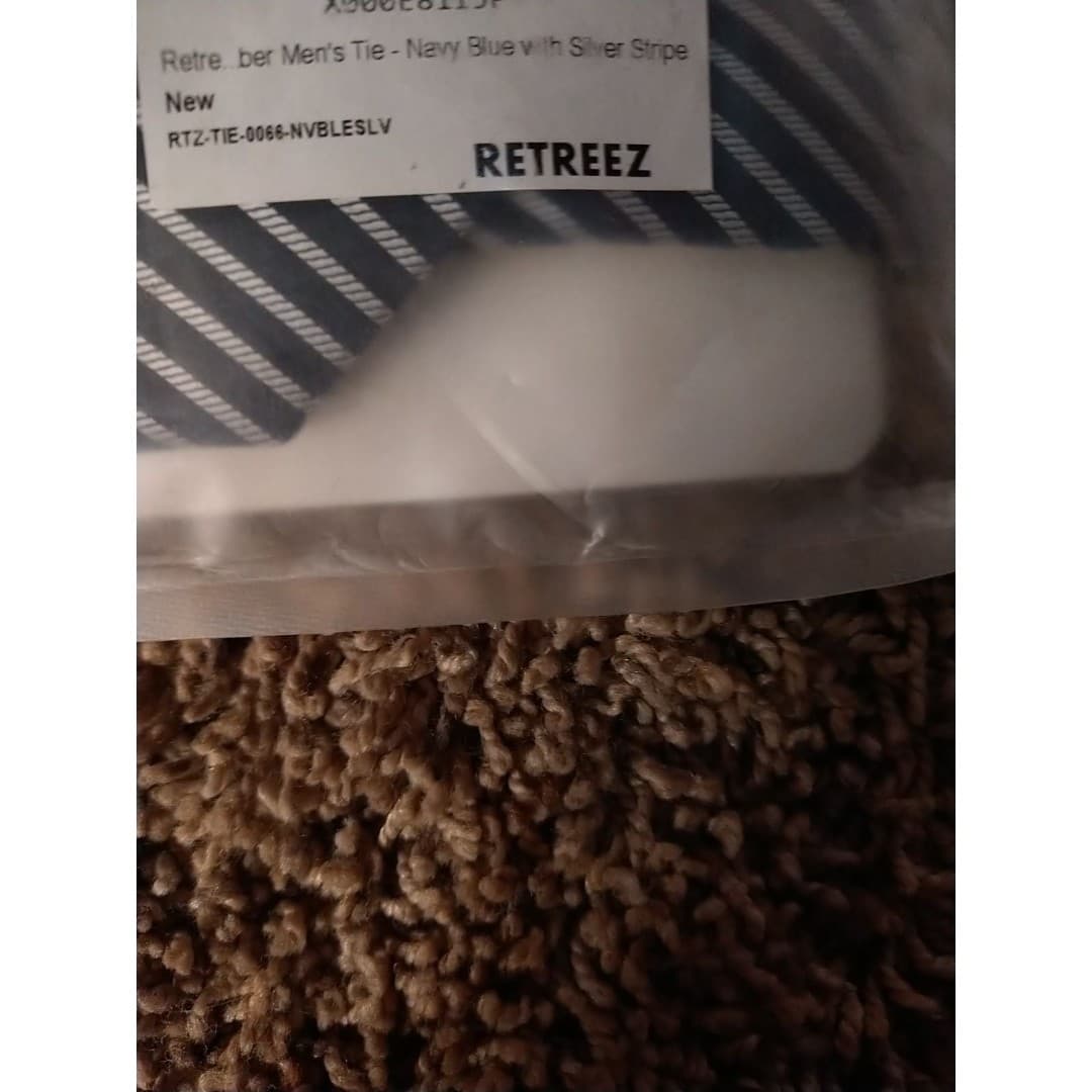 Mens necktie blue pinstriped silver - Thumbnail 3