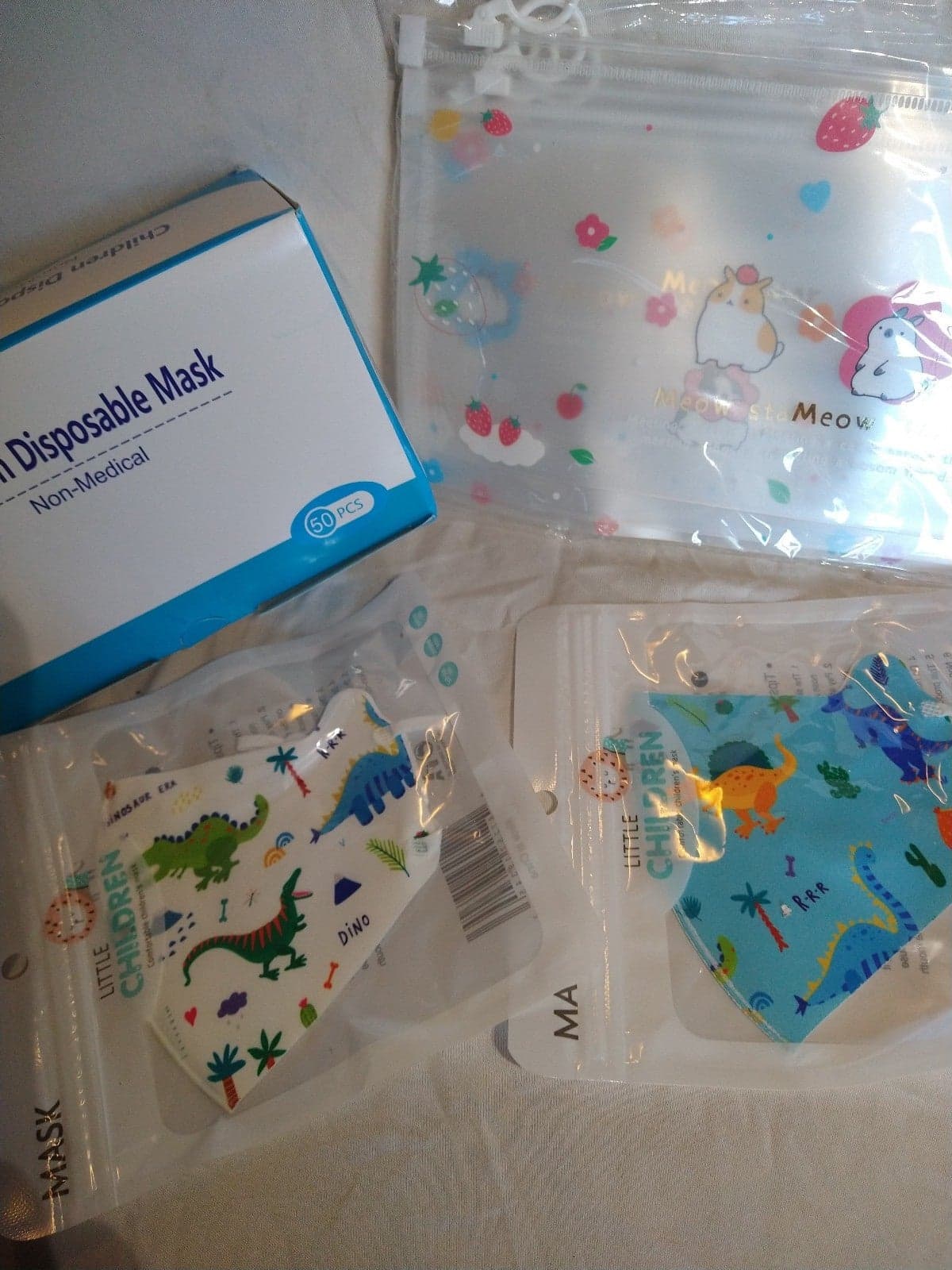 Children's Facemask Bundle w/4 Storage pouches - Thumbnail 2