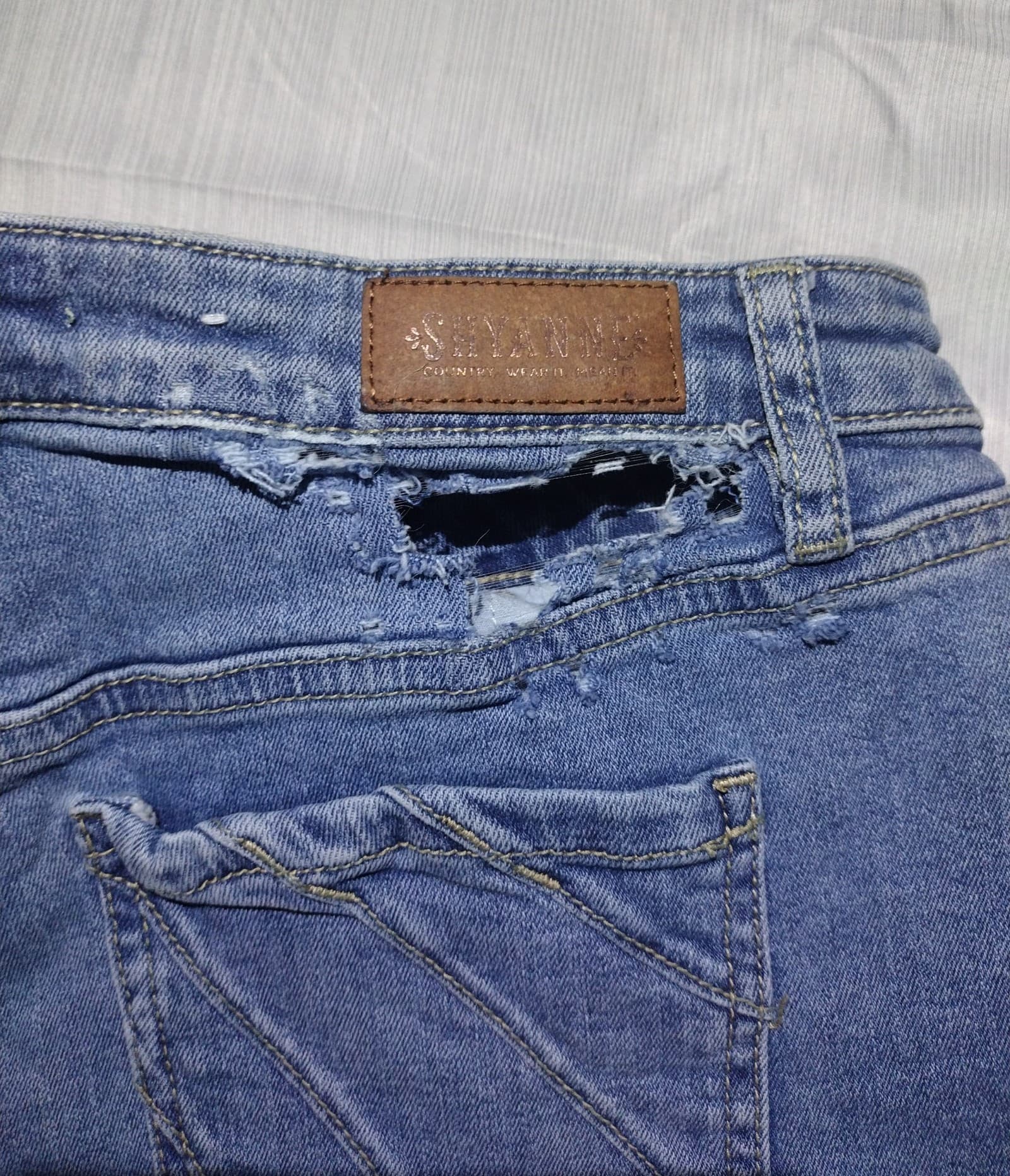 Shyanne Women's Blue Denim Jean Cut Off Shorts - Size 28 **Read Description** - Thumbnail 3