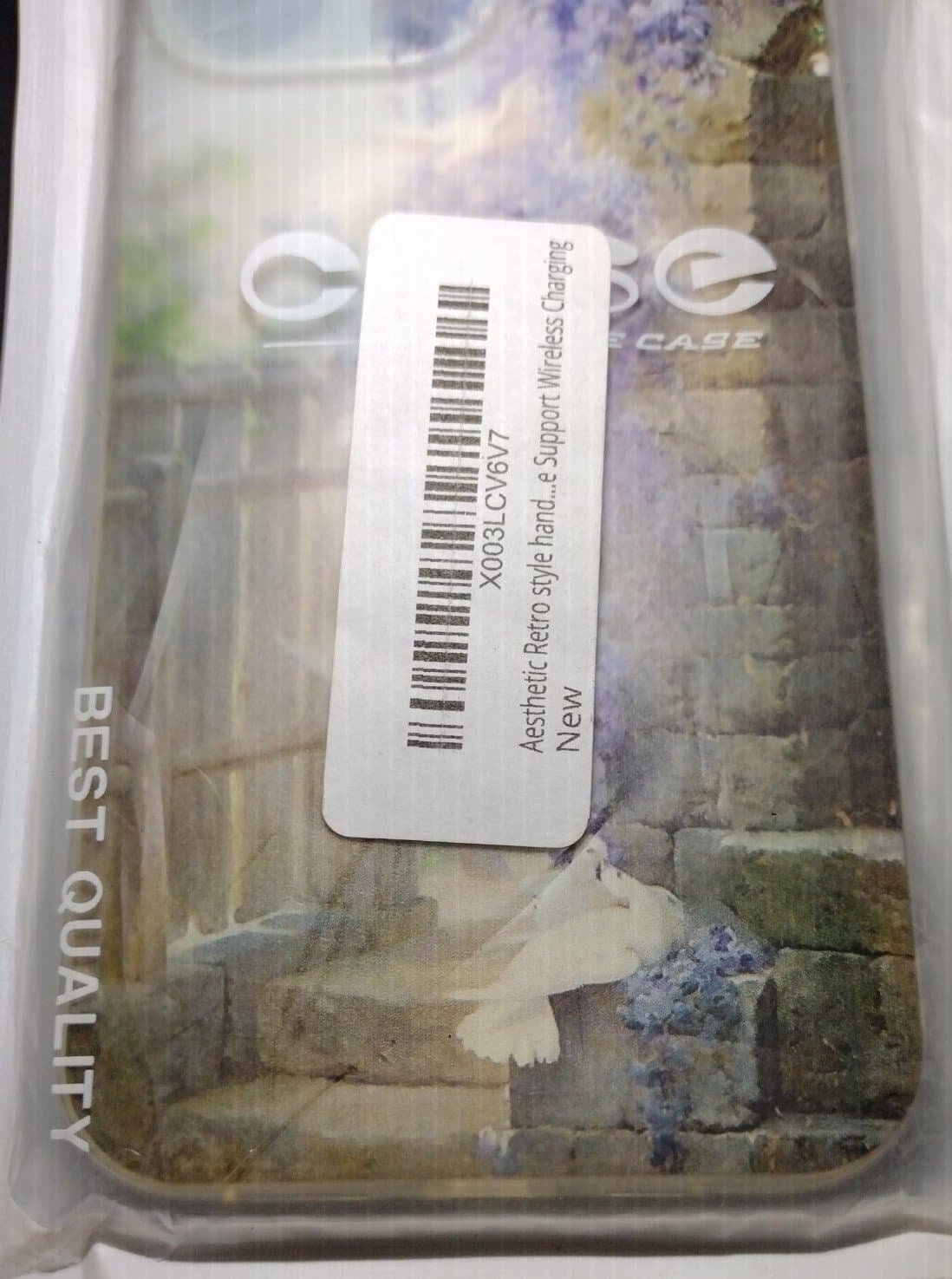 iPhone 13 PROMAX Case - BEAUTIFUL Picture w Doves & Purple Flowers - Thumbnail 5