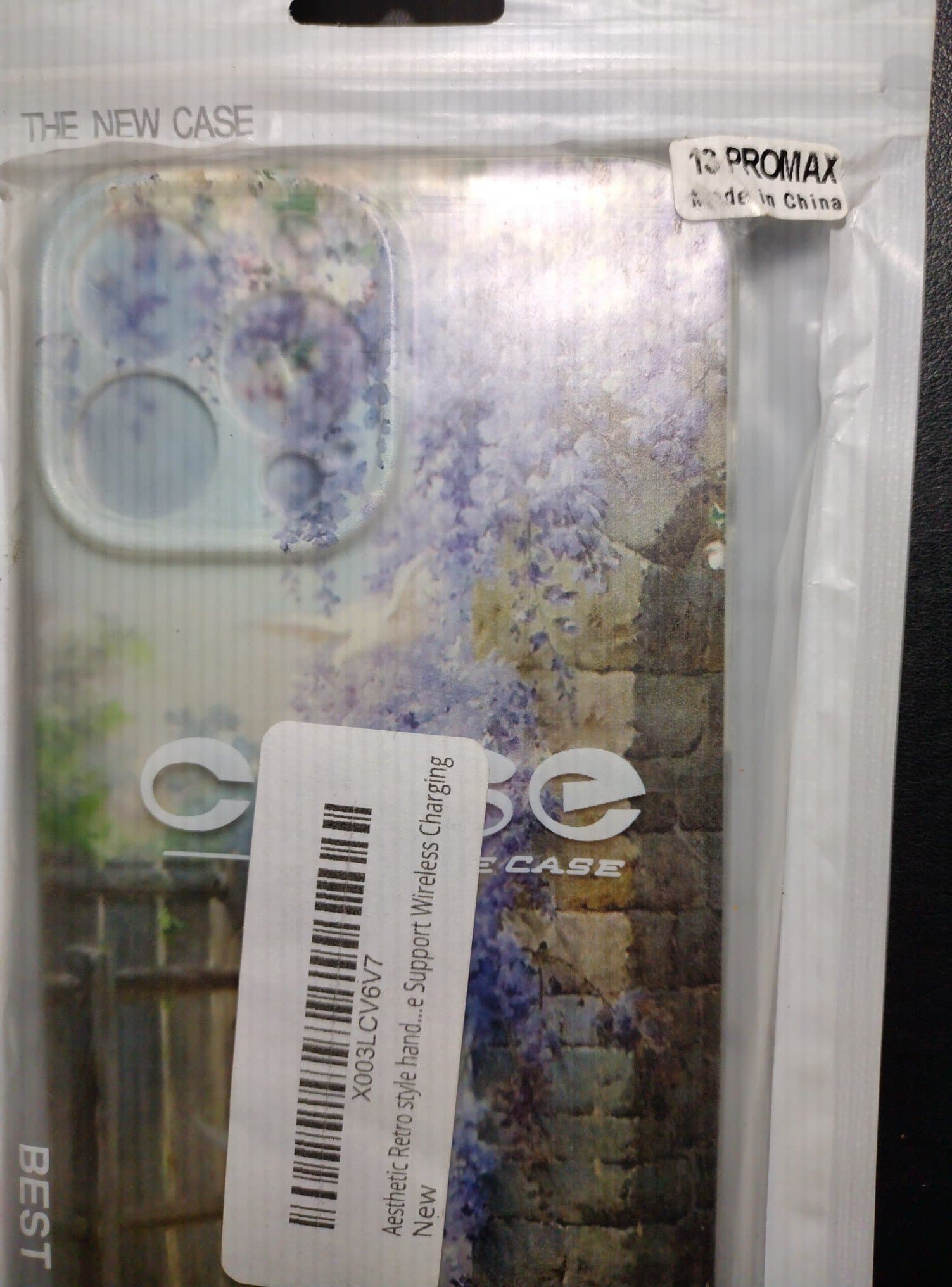 iPhone 13 PROMAX Case - BEAUTIFUL Picture w Doves & Purple Flowers - Thumbnail 3