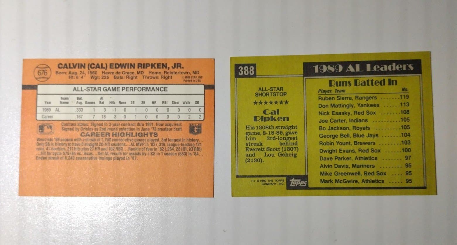 Cal Ripken - 2 Card Bundle - Thumbnail 6