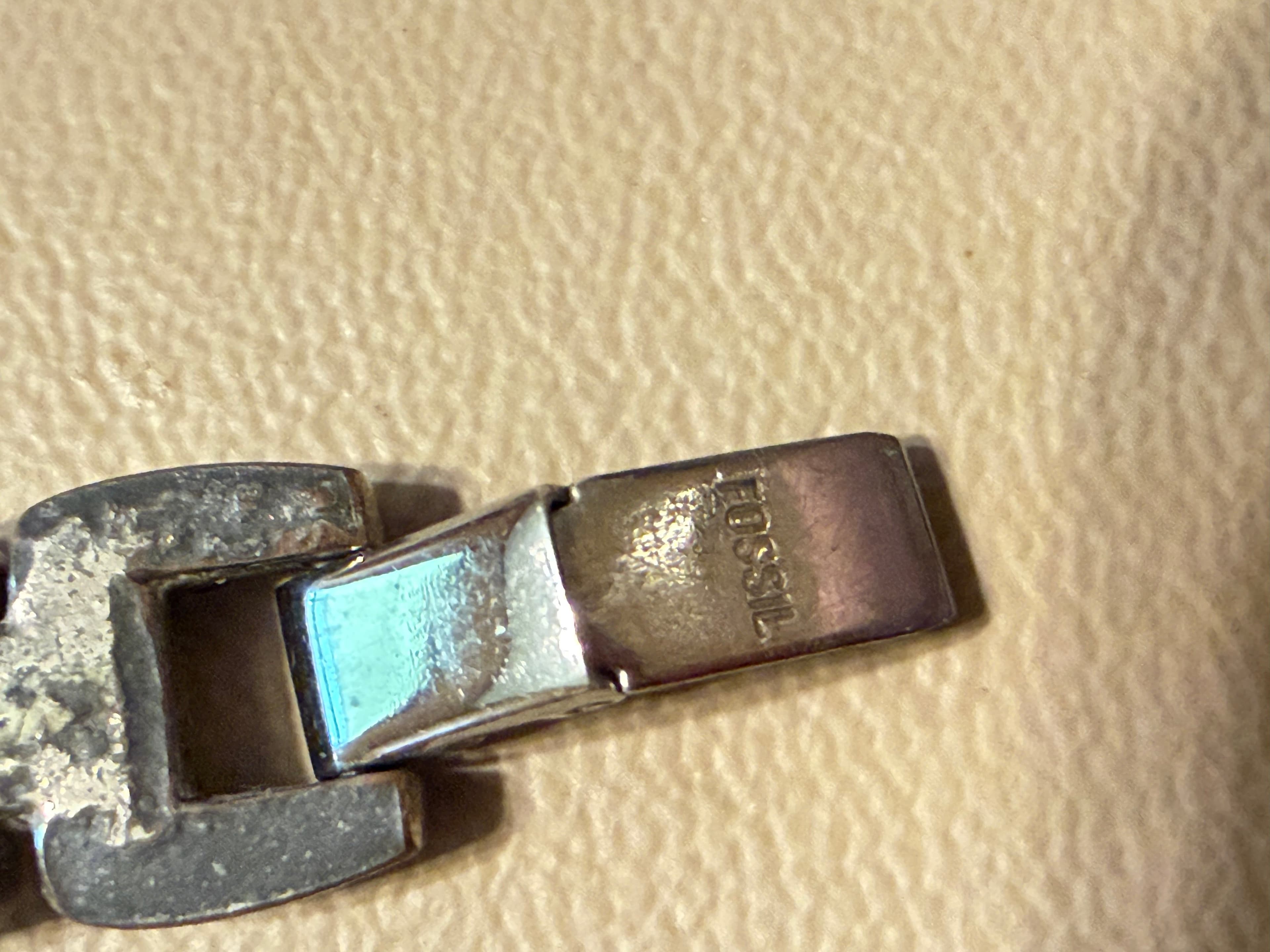 Fossil F2 Womens Quartz Watch Silver Tone Bracelet Gray Dial ES-8949 Ladies - Thumbnail 4