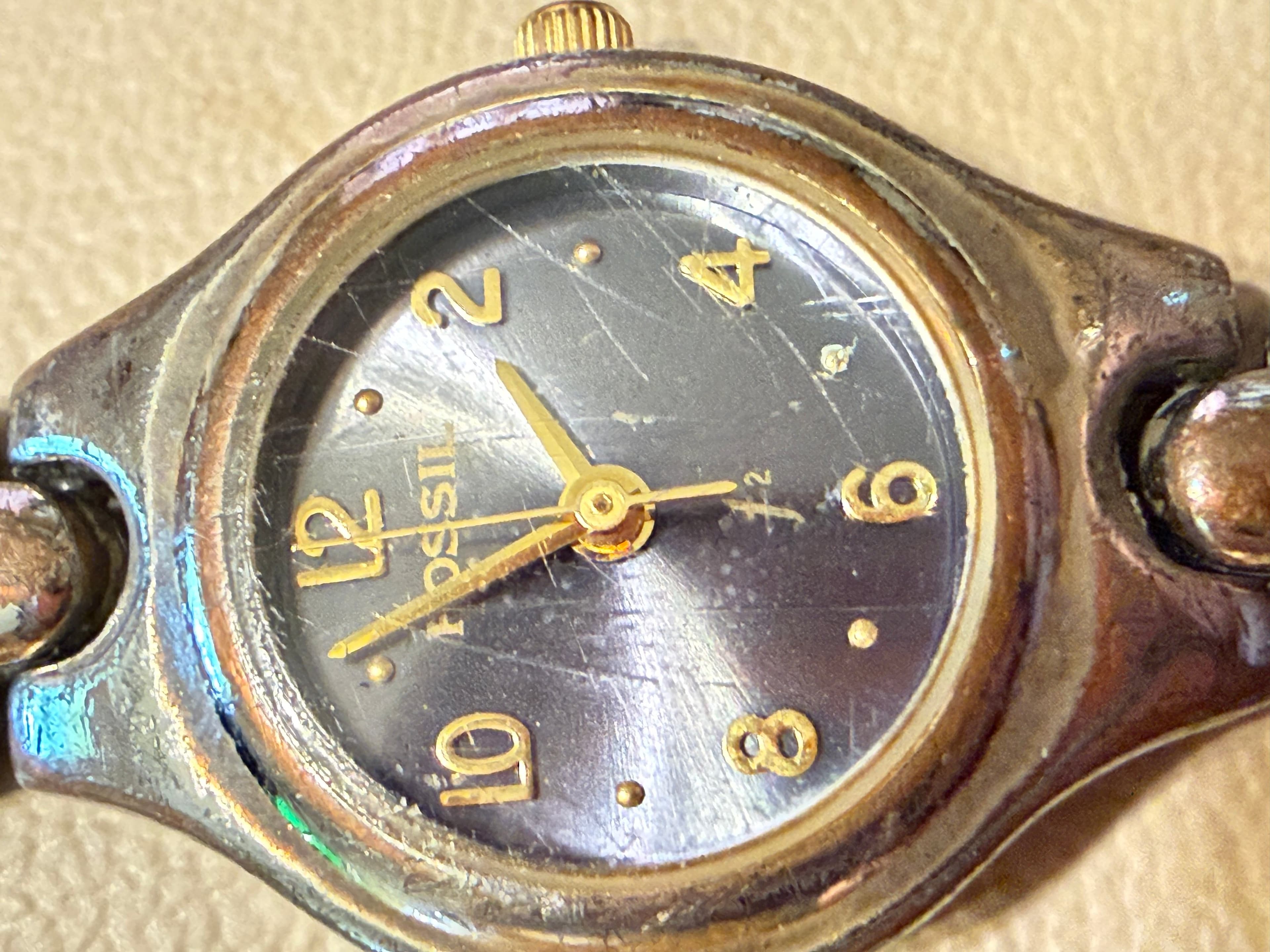 Fossil F2 Womens Quartz Watch Silver Tone Bracelet Gray Dial ES-8949 Ladies - Thumbnail 2