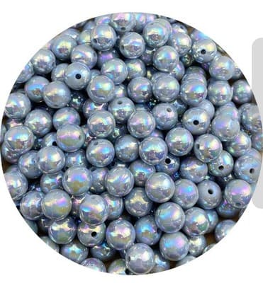 200 8mm Round Acrylic Pearl Beads Colorful Spacer Jewelry DIY Gray
