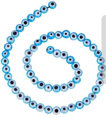 6mm Turquoise Evil Eye Beads - 60 Pcs Real Glass Evil Eye Beads From Turkey