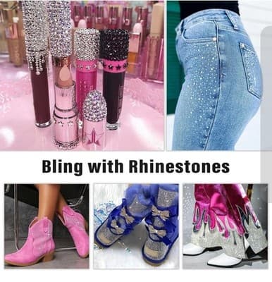 288pcs SS34 Purple Velvet Flatback 3D Glass DIY Nails Art Crystal Stones Manicur - Thumbnail 3