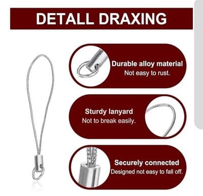 Versatile Phone Lanyard Carabiner Wrist Lanyard Alloy Material 25pcs - Thumbnail 3